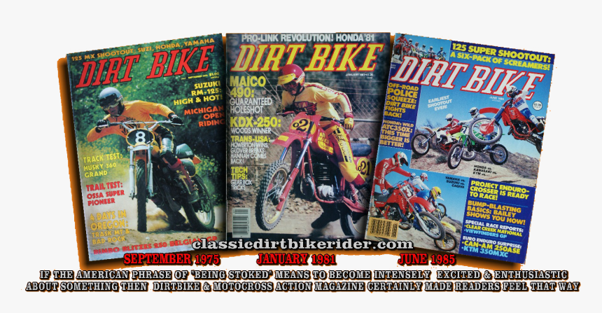 Dirtbike Motocross Action Magazine 1970s 1980s Bike - Dirt Bike Magazine Covers, HD Png Download, Free Download