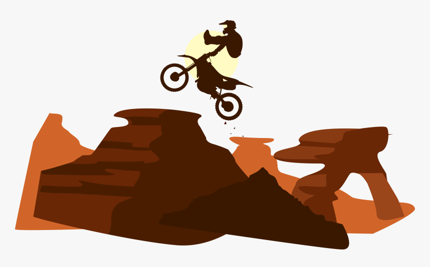 Motocross Clipart Bike Jump - Motocross Clipart Png, Transparent Png, Free Download