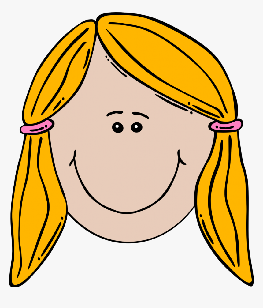 Excited Smiley Face - Clipart Girl Face, HD Png Download, Free Download