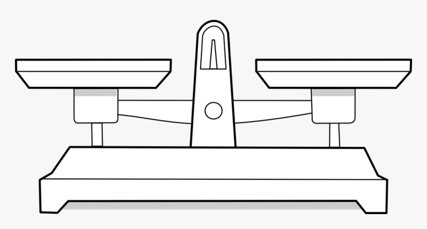 Balance Scale Png - Triple Beam Balance Drawing, Transparent Png, Free Download