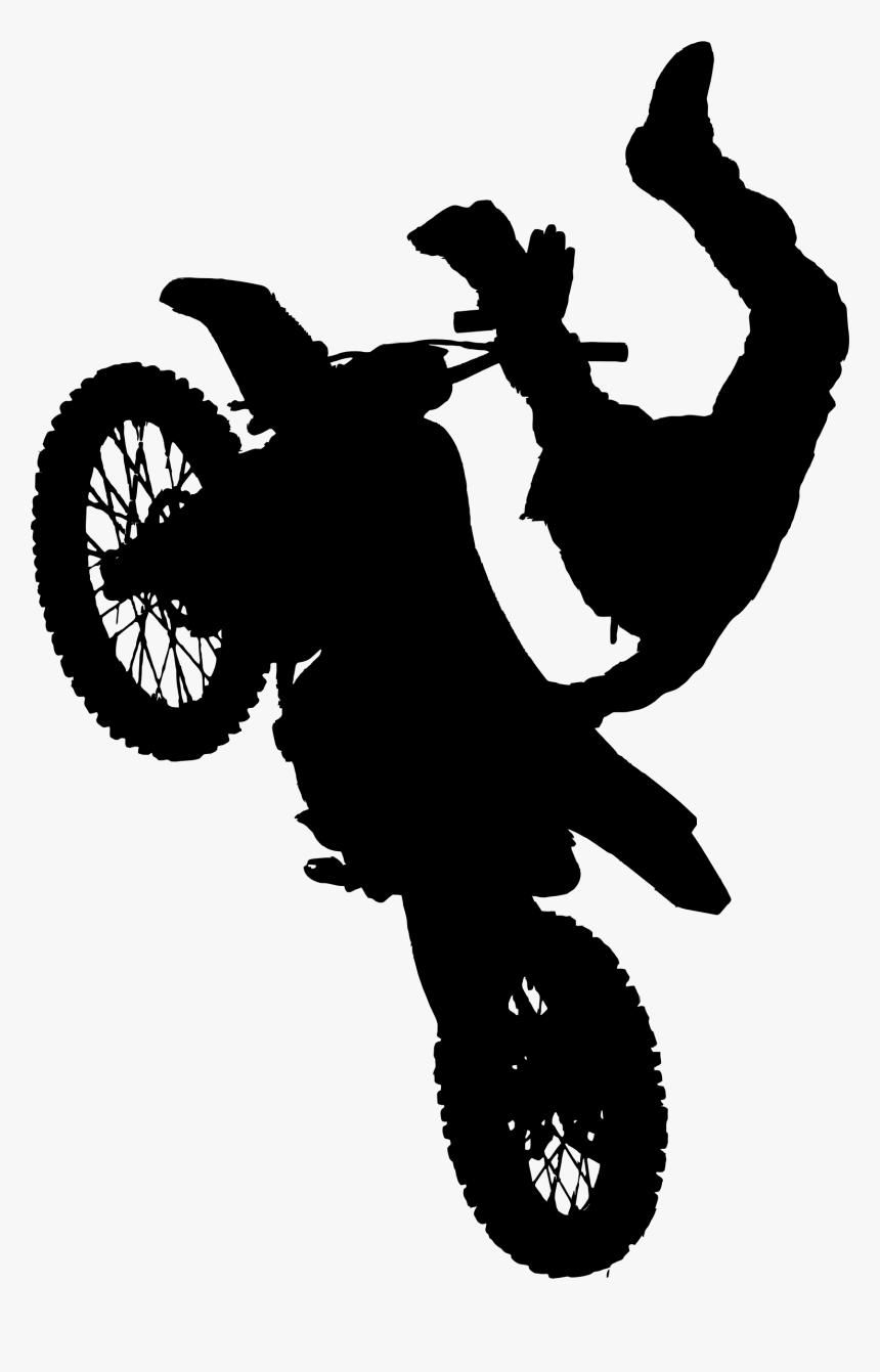 Dirt Bike Silhouette Png - Stunt Png, Transparent Png, Free Download