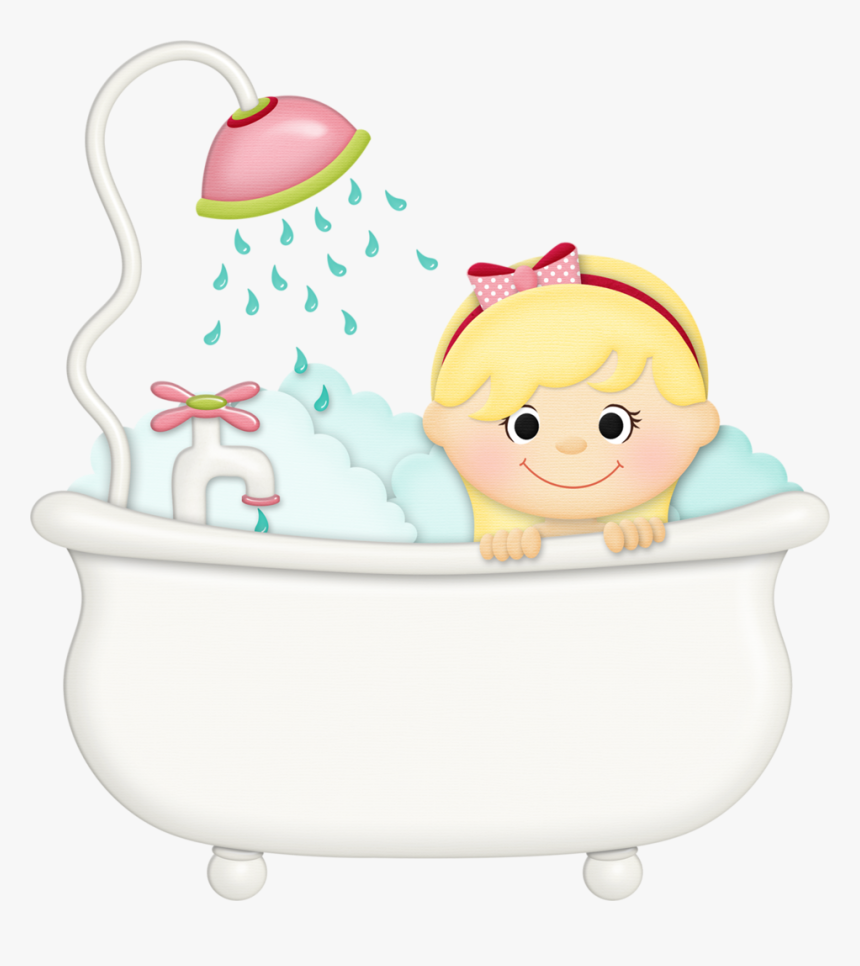 Jss Squeakyclean Girl Tub - Clip Art Bath Time, HD Png Download, Free Download