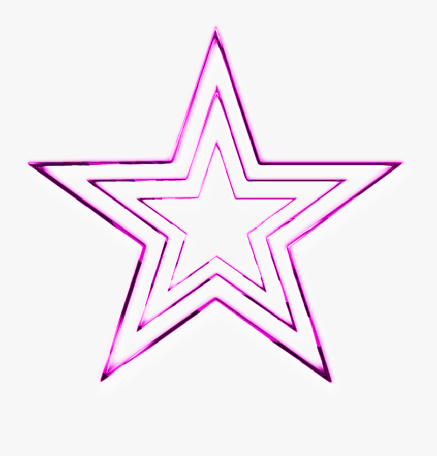 #mq #pink #star #stars #neon - Transparent Hot Pink Star, HD Png Download, Free Download