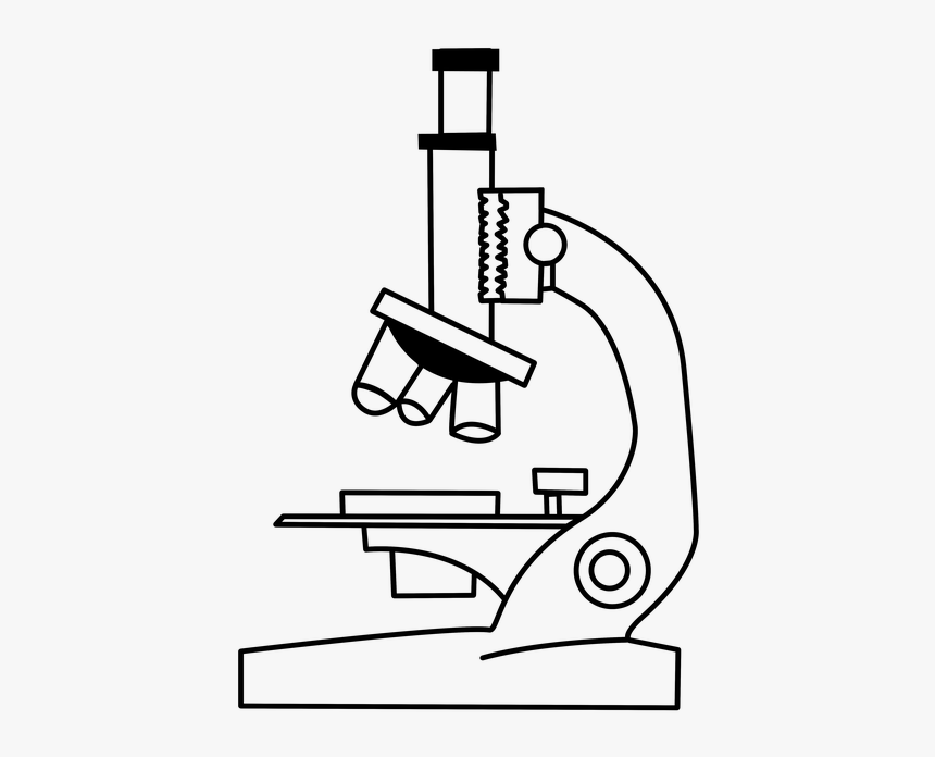 Microscope, Lab, Chemistry, Science, Cells, Particles - Microscope Black And White, HD Png Download, Free Download