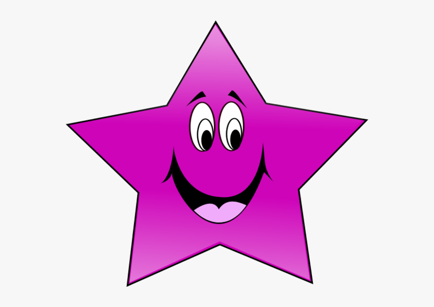 Star Clipart Pink - Pink Star Clipart With Face, HD Png Download, Free Download