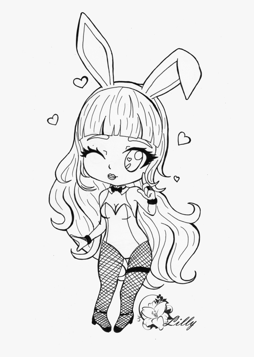 Playboy Bunny Lineart - Line Art, HD Png Download, Free Download