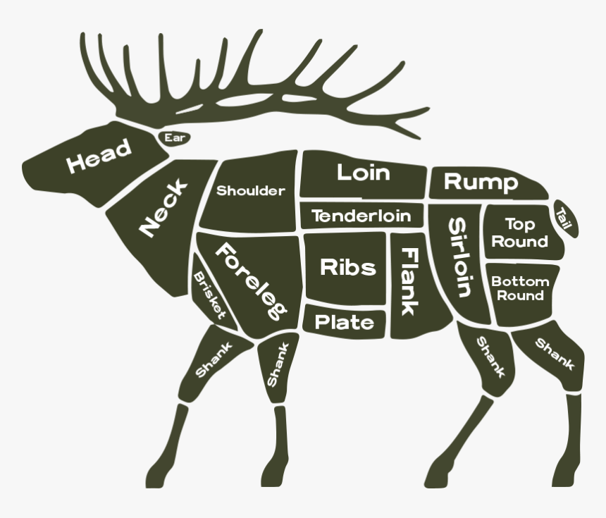 Elk Meat Cuts, HD Png Download, Free Download