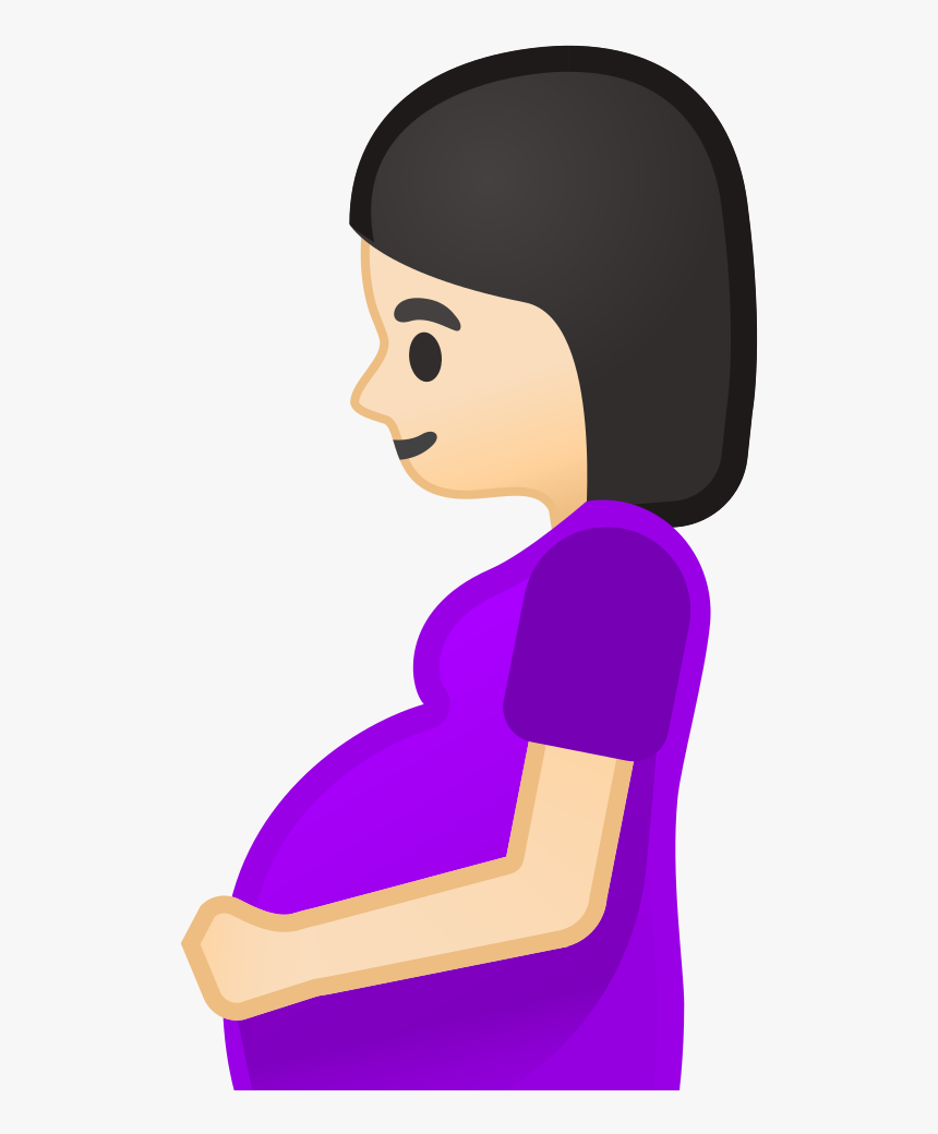 Pregnant Woman Light Skin Tone Icon - Pregnant Icon Png, Transparent Png, Free Download