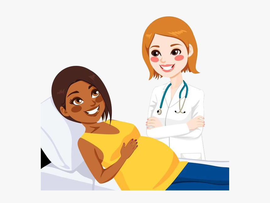 Transparent Pregnant Woman Clipart Free - Patient On Chemotherapy Cartoon, HD Png Download, Free Download