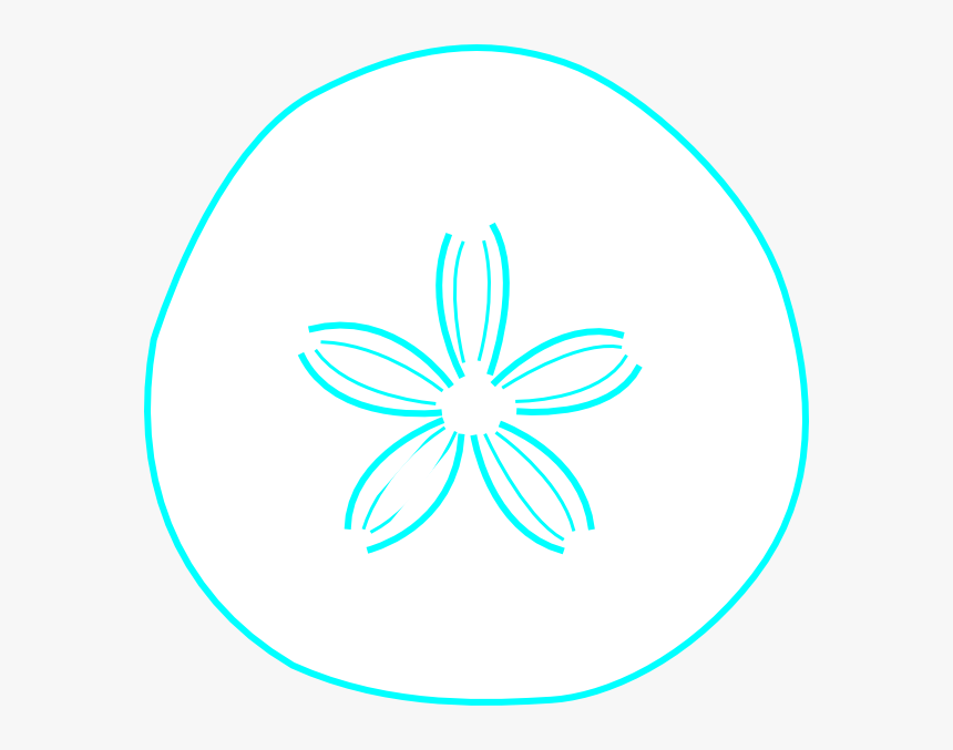 Sand Dollar Teal Clip Art At Vector Clip Art - Circle, HD Png Download, Free Download