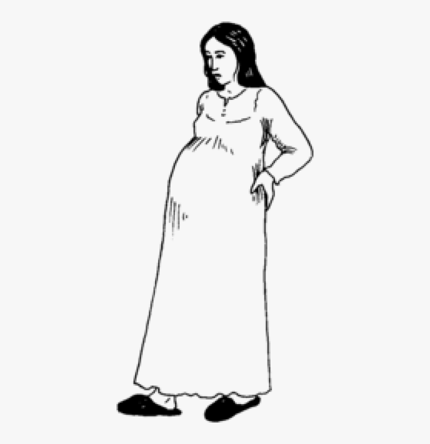 Pregnant Woman One Line Drawing