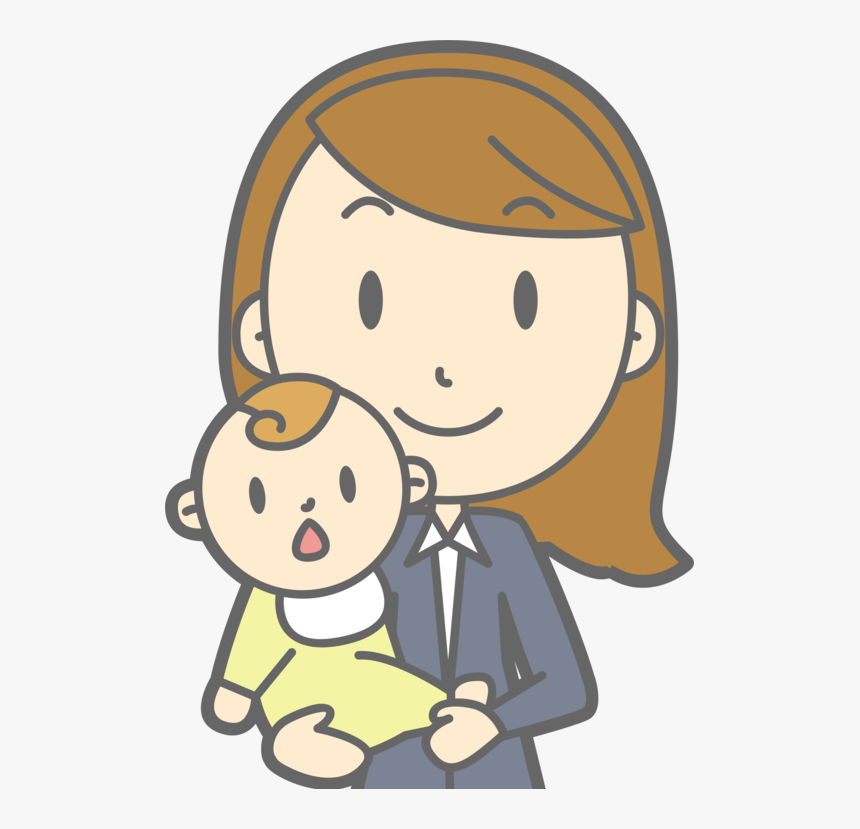 Pleased,cheek,fictional Character - Mom And Baby Clipart, HD Png Download, Free Download