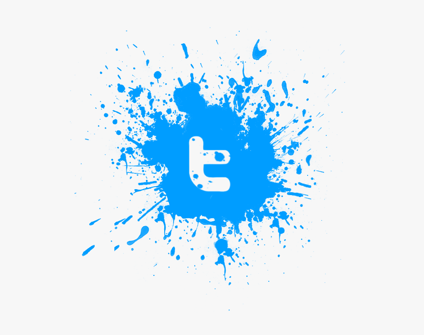 Transparent Twitter Icon Png - Black Paint Splatter, Png Download, Free Download