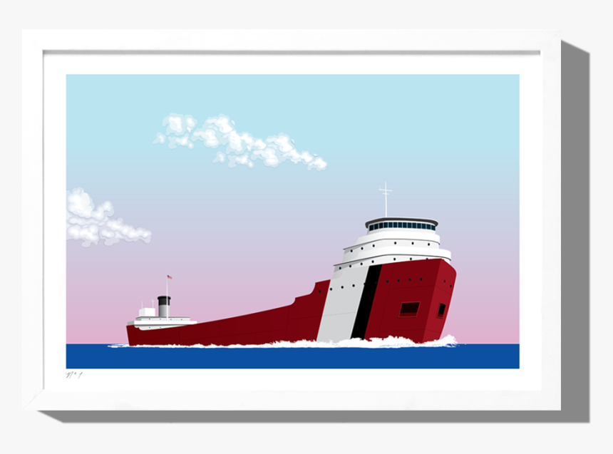 Rkr Great Lakes Freighter Art Print, HD Png Download, Free Download