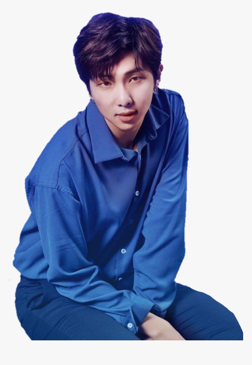 #rm #bts #kim #namjoon #kpop #korean #blue - Namjoon Blue Aesthetic, HD Png Download, Free Download