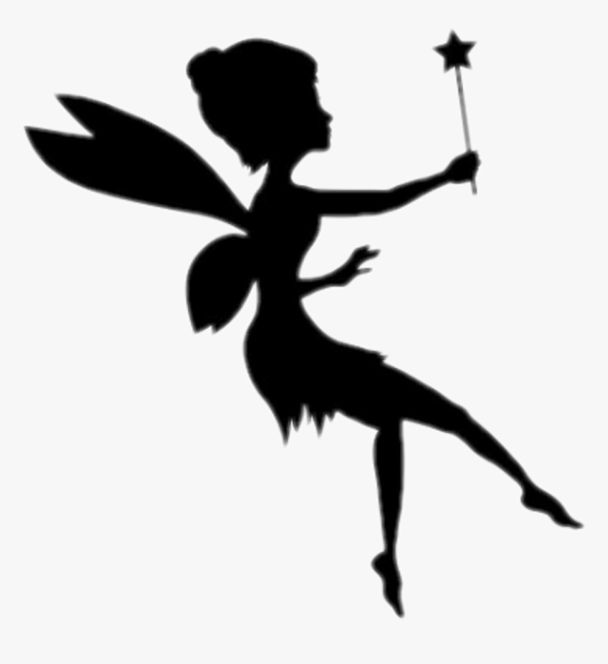 #tinkle #fairy #fairies #wand #magic #wings #fly #star - Small Fairy Flying Silhouette, HD Png Download, Free Download