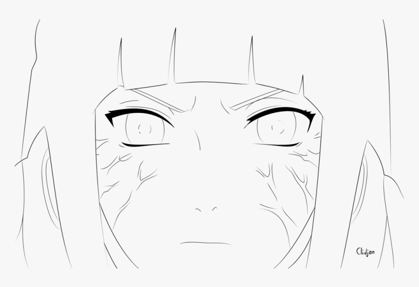 Collection Of Free Hinata Drawing Eye Download On Ui - Line Art, HD Png  Download - kindpng