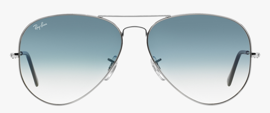 Ray Ban Rb3025 003/3f Silver/ Blue Gradient - Silver Ray Ban Aviator Sunglasses, HD Png Download, Free Download