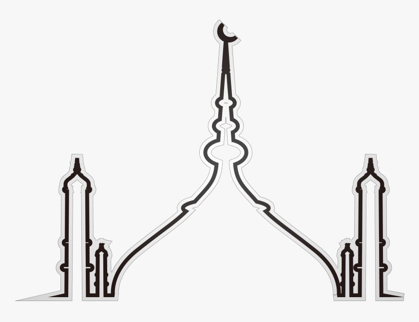 Masjid Clipart Black And White, HD Png Download, Free Download