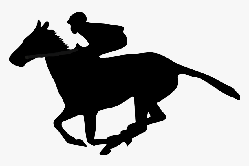 Horse Racing Silhouette Png, Transparent Png, Free Download