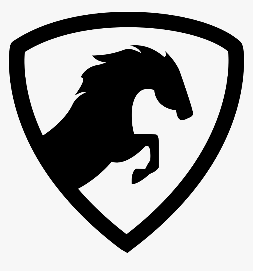 Horse Icon Png - Horse On A Shield, Transparent Png, Free Download