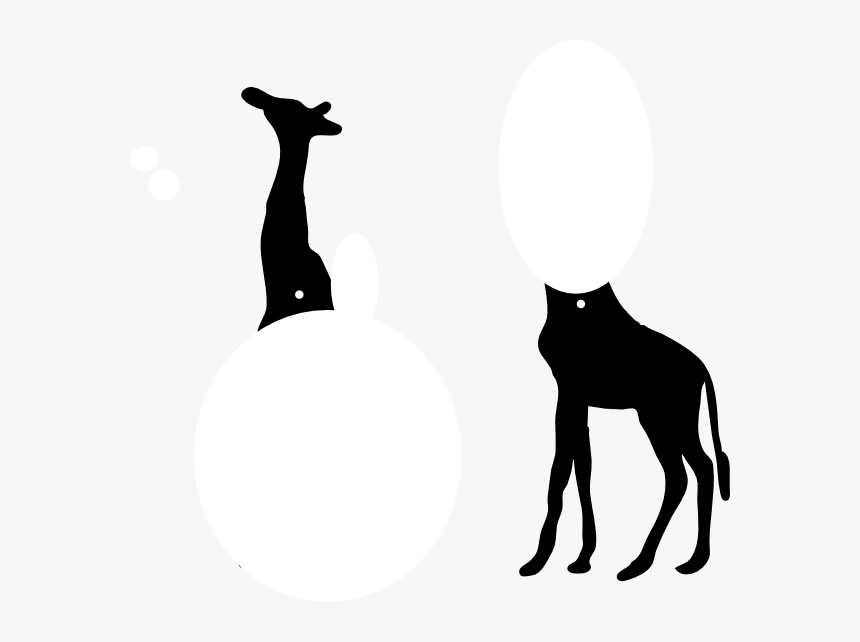 Vector Giraffe Shadow - Giraffe Silhouette Transparent, HD Png Download, Free Download