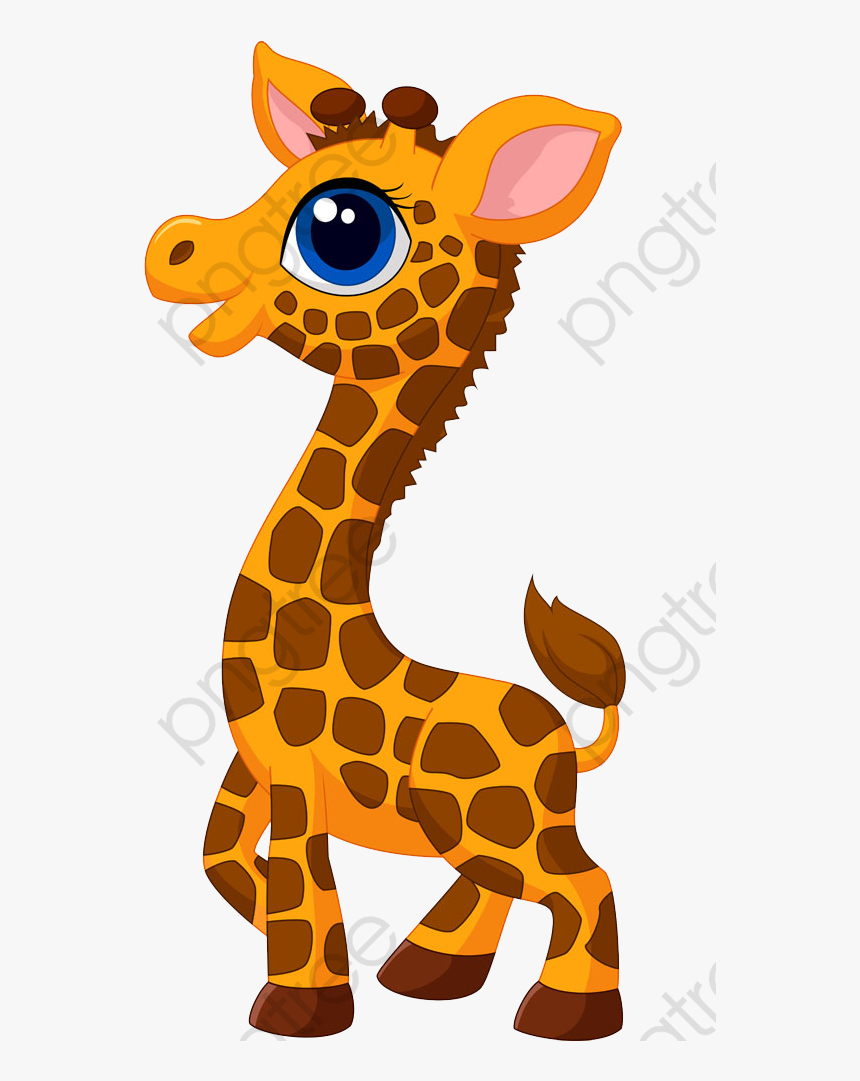 Cute Giraffe Png - Giraffe Cartoon Png, Transparent Png, Free Download