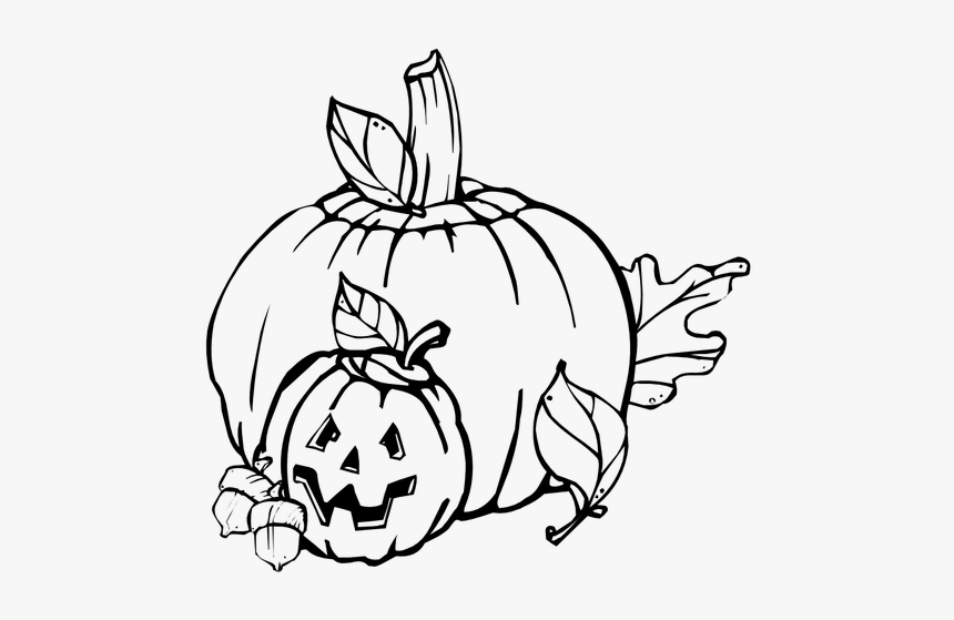 Black And White Halloween Pumpkins Vector Graphics - October Clipart Black And White, HD Png Download, Free Download