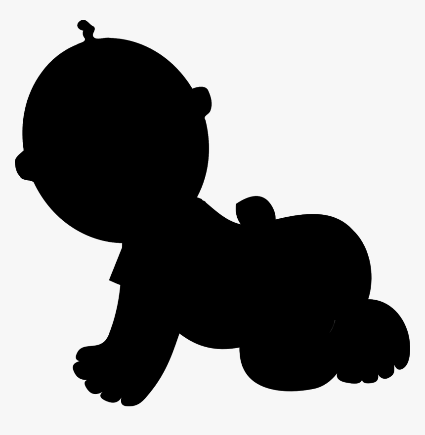 Silhouette Infant Clip Art - Baby Clipart Silhouette, HD Png Download, Free Download