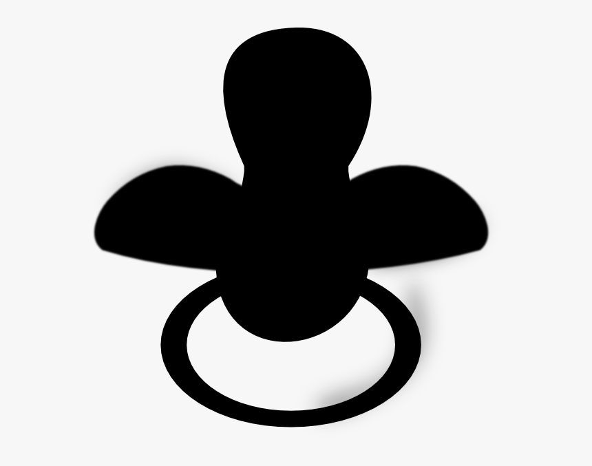 Baby Dummy Silhouette Png - Silhouette Baby Rattle Clipart, Transparent Png, Free Download