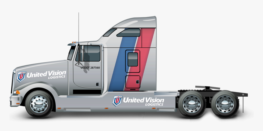 Uvl Truck Mock-up Lateral View Silver - Cabina Partes De Un Trailer, HD Png Download, Free Download