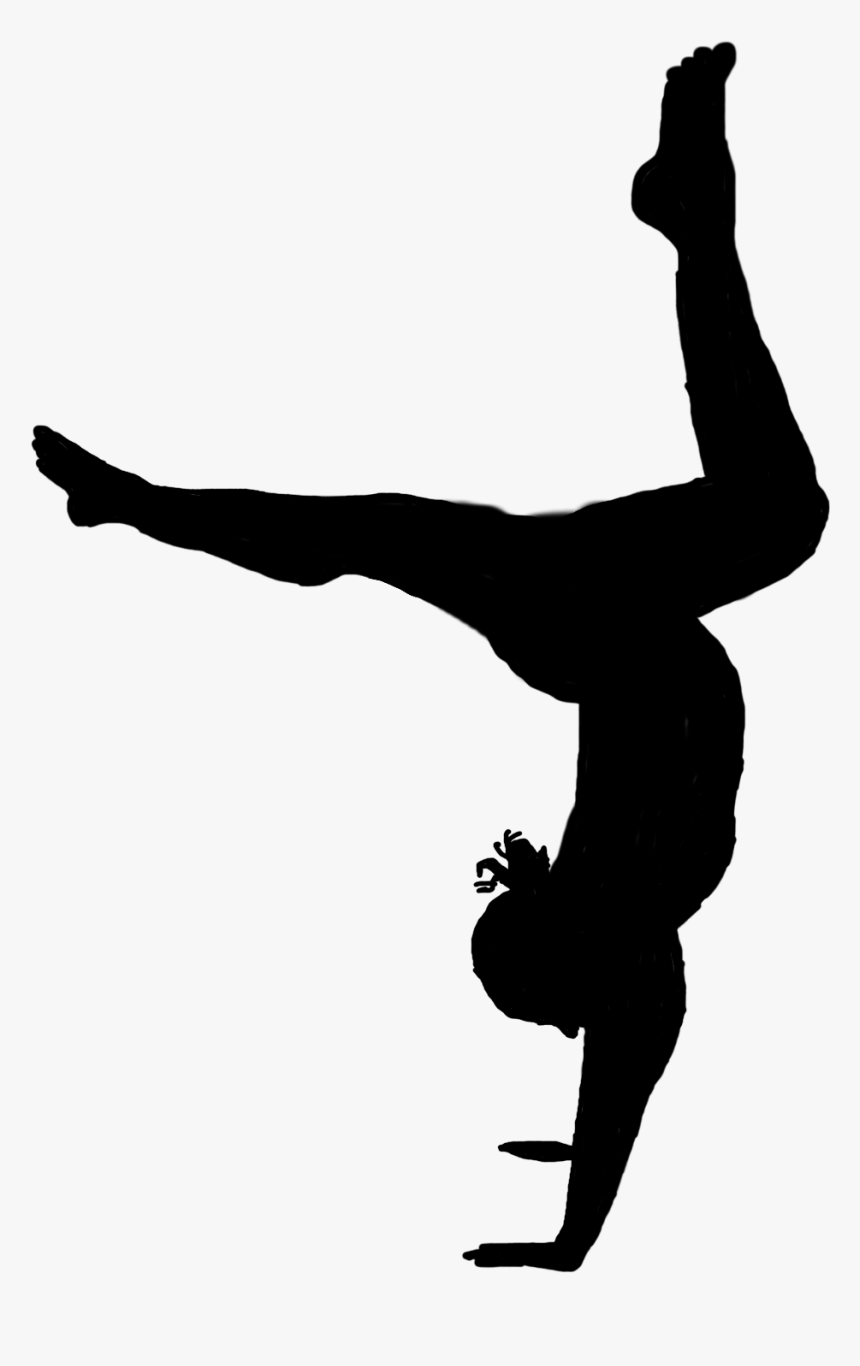 #gymnast #silhouette #gymnastics #handstand #myphotoedited - Handstand Gymnastics Silhouette, HD Png Download, Free Download