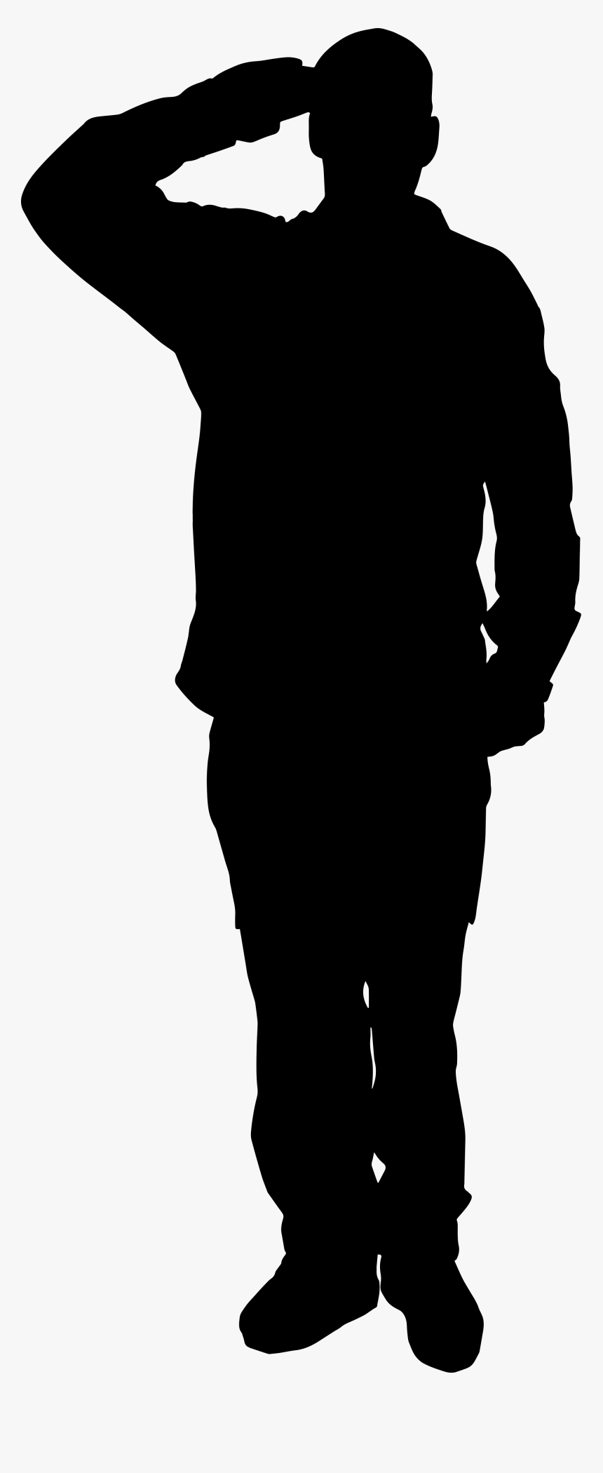 Gymnast Clipart Salute - Transparent Ww1 Soldier Silhouette, HD Png Download, Free Download