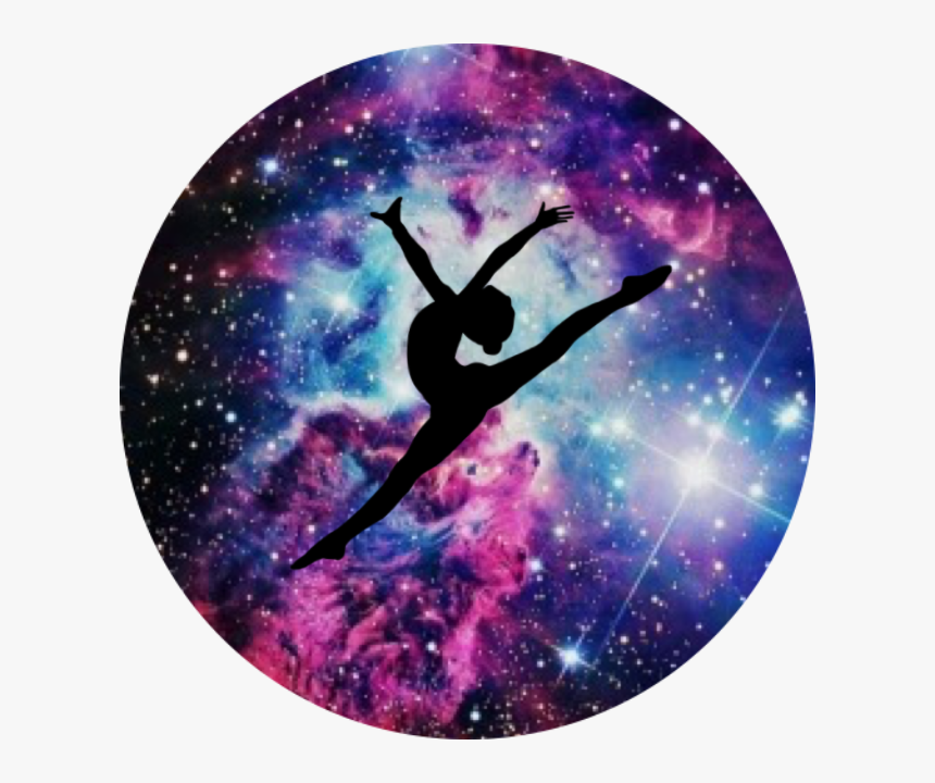 #galxy #shilouette #gymnastic - Galaxy Background, HD Png Download, Free Download