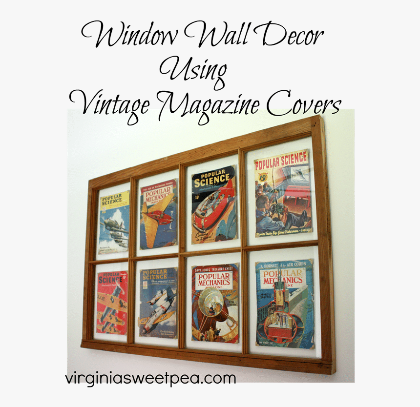 Window Wall Decor Using Vintage Magazine Covers By - Decorate With Vintage Magazine, HD Png Download, Free Download