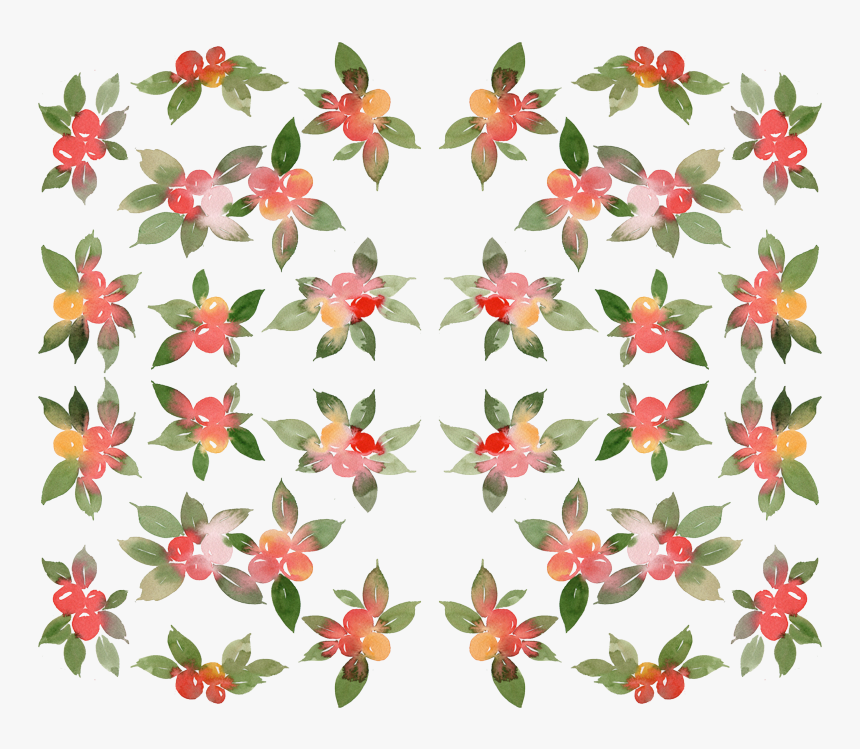Watercolor Holly Berry Wallpaper - Motif, HD Png Download, Free Download