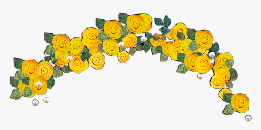 Hd Yellow Cute Flower - Yellow Flower Crown Transparent, HD Png Download, Free Download