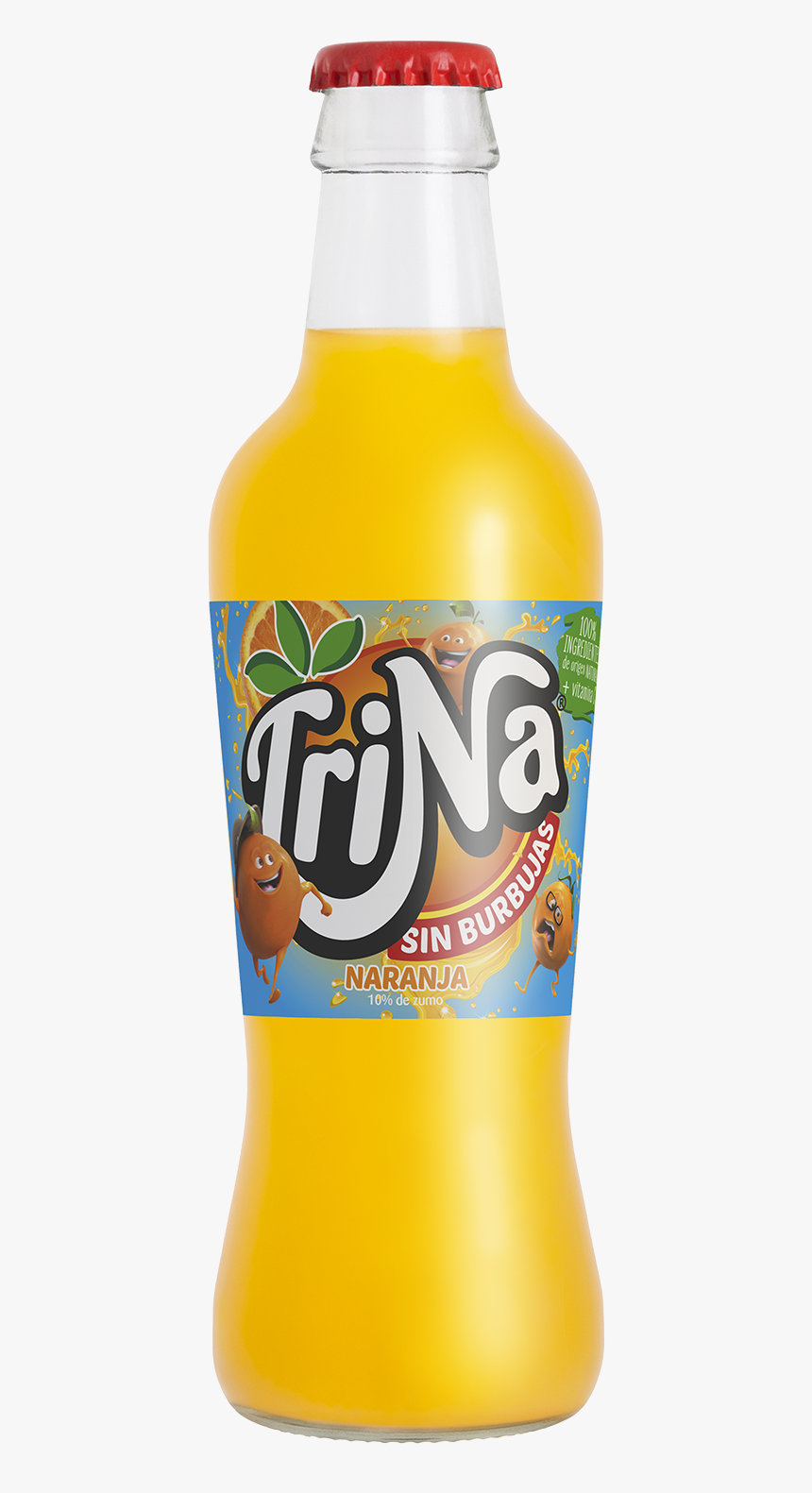 Trina Vidrio Naranja 27,5 Cl - Trina Juice Logo, HD Png Download, Free Download