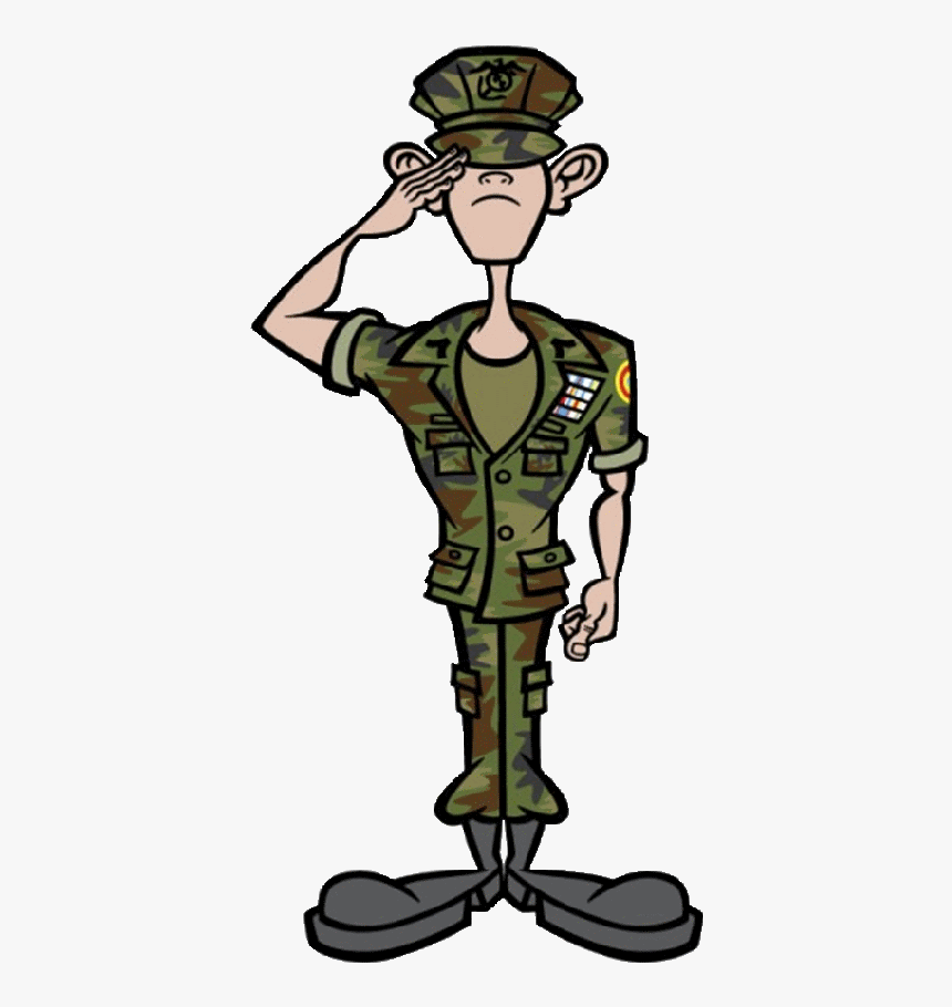 Marine Salute Cartoon , Transparent Cartoons - Soldier Salute Cartoon Png, Png Download, Free Download