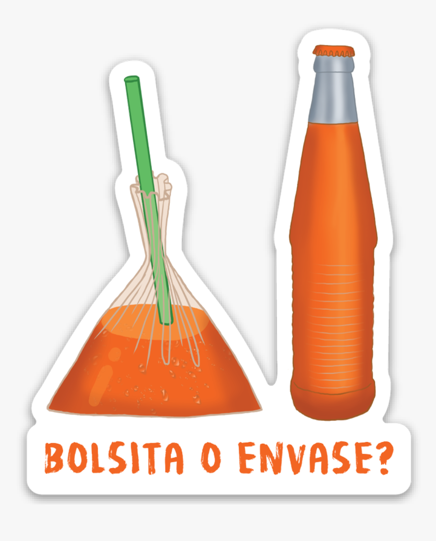 Bolsita O Envase Naranja - Glass Bottle, HD Png Download, Free Download