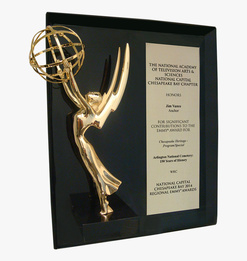 Transparent Silver Trophy Clipart - Emmy Plaque, HD Png Download, Free Download