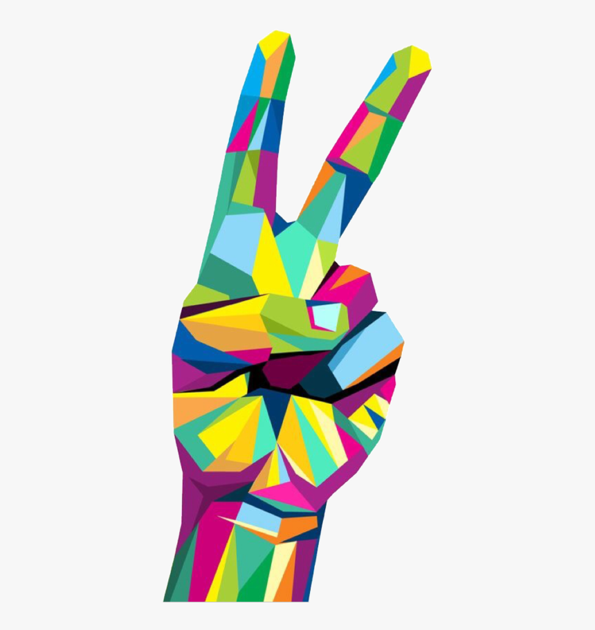 #peace #fingers - Pop Art Peace Sign, HD Png Download, Free Download