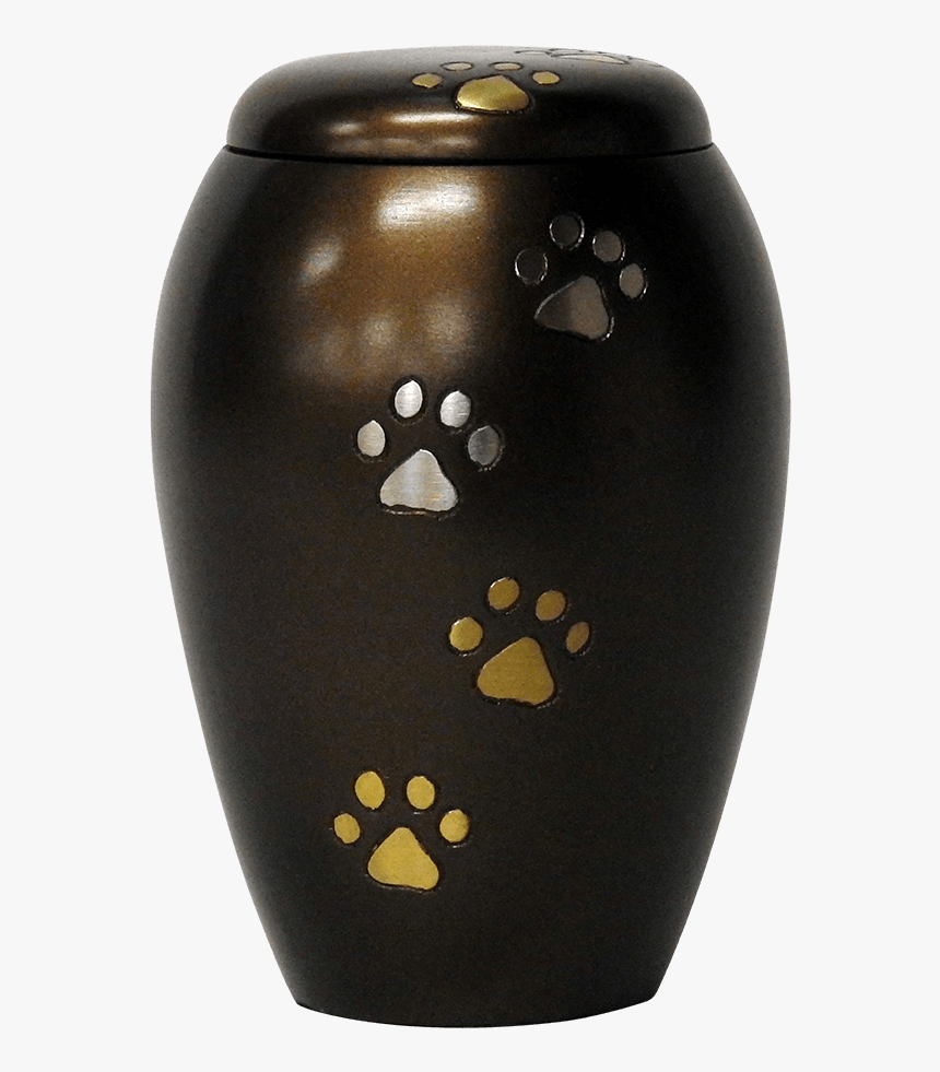 Chocolate Dog Paw Print Cremation Urn - Vase, HD Png Download, Free Download