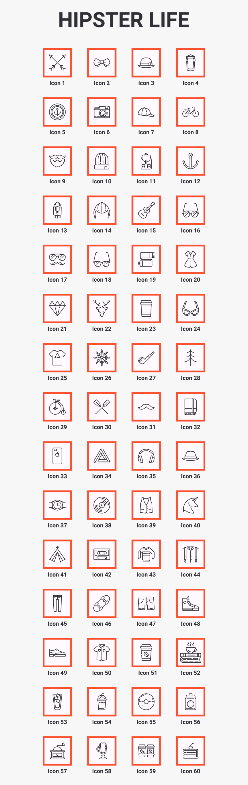 Hipster Life Animated Icons And Elements After Effects - Circle, HD Png Download, Free Download