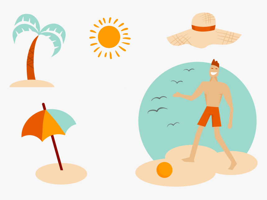 Summer Surfing Beach Vacation Hq Image Free Png Clipart - Summer, Transparent Png, Free Download