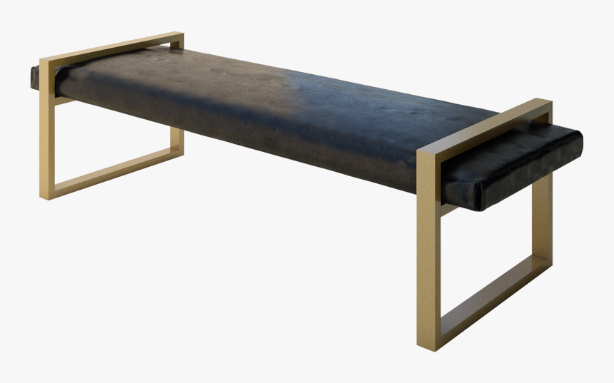 Modern Bench Png - Gray Velvet Bench, Transparent Png, Free Download