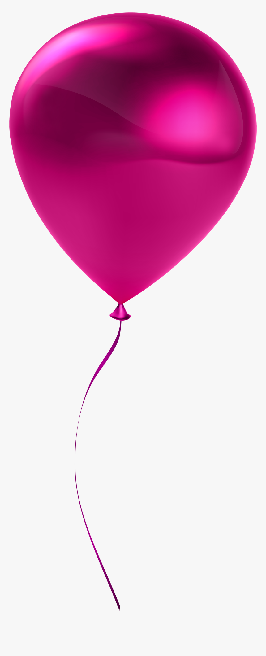 Single Balloon Clip Art - Pink Balloon Transparent, HD Png Download, Free Download