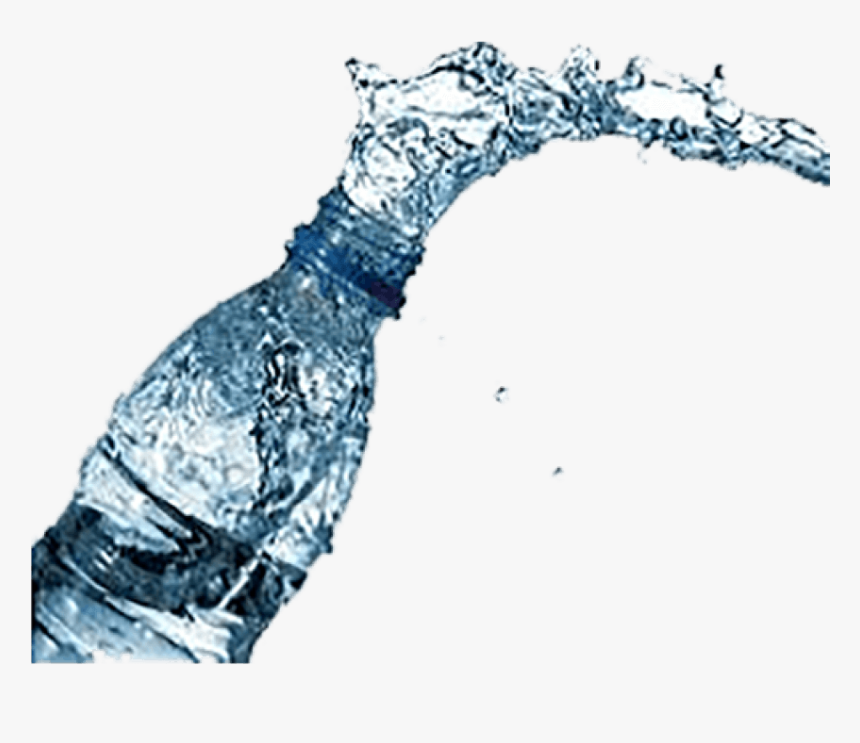 Drinking Water Bottle Png - Water Coming Out Of Bottle, Transparent Png, Free Download