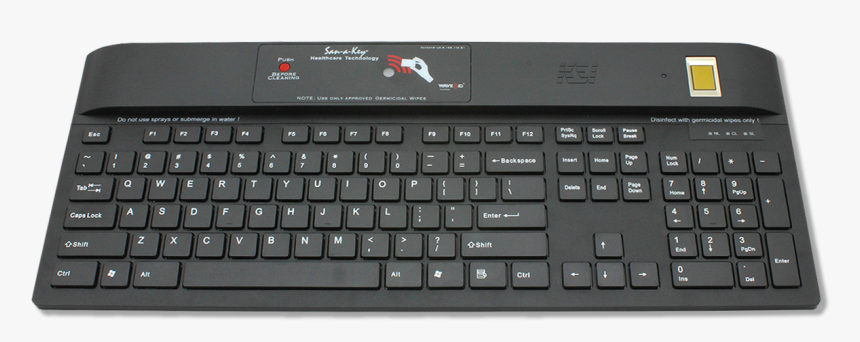 Keyboard With Biometric Fingerprint Sensor, Rfid Badge, HD Png Download, Free Download