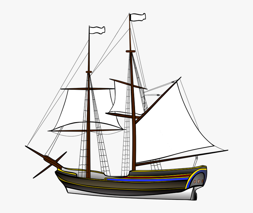 Ship, Sailor, Wood, Masts, Sail, Pirates, Boat - Ship Mast Clipart, HD Png Download, Free Download